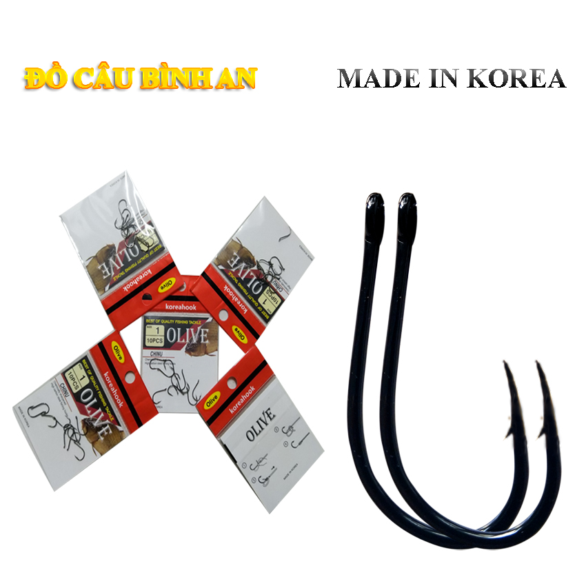 [Combo lưỡi câu CHINU] 1 vỉ Lưỡi câu CHINU Hàn Quốc , lưỡi câu thép carbon , sắc bén, bền .
