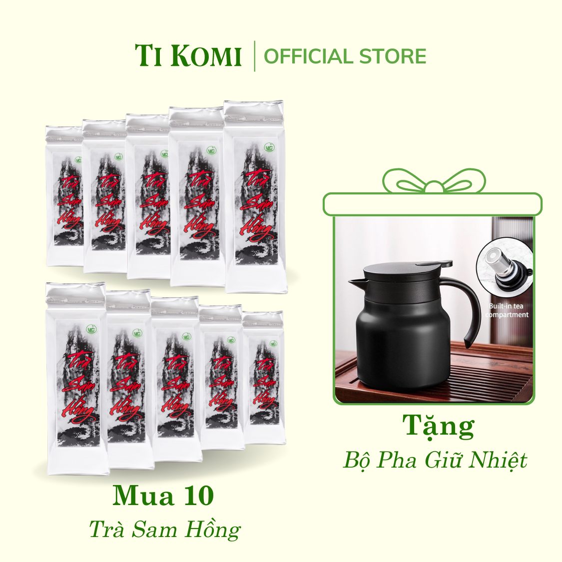 Trà sâm hồng combo 10 trà thảo mộc thảo dược thanh nhiệt giải độc gan mát gan an thần dễ ngủ