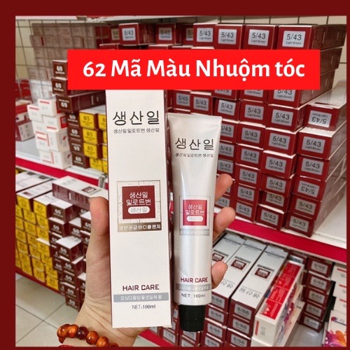 Thuốc nhuộm tóc hàn quốc đủ các màu - thuốc nhuộm thơm, lên màu chuẩn mịn