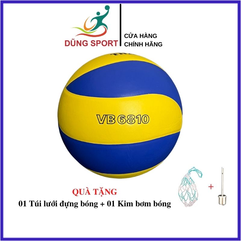 Quả bóng chuyền Thăng Long 6810 xoáy, 6800 chính hãng da PU Hàn Quóc tiêu chuẩn thi đấu