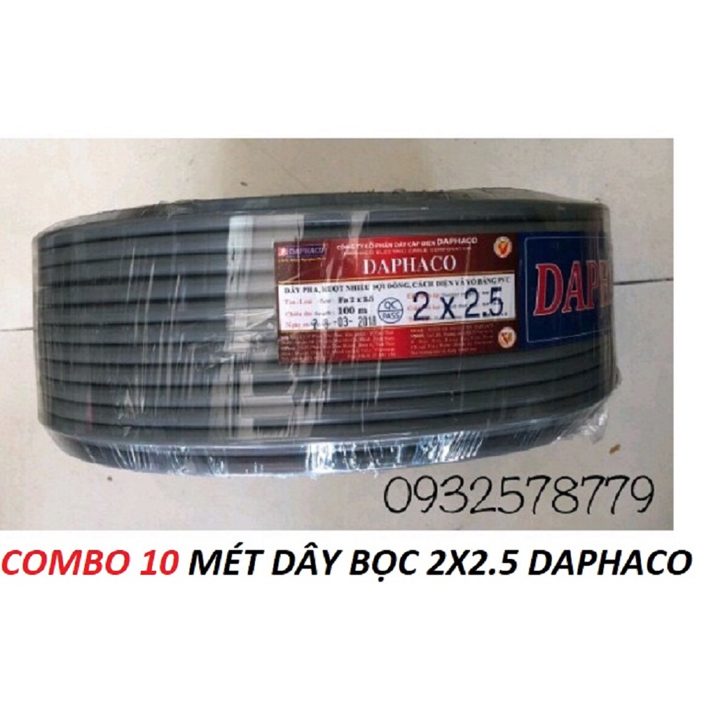 Combo 10m dây đôi có bọc 2x2.5 daphaco