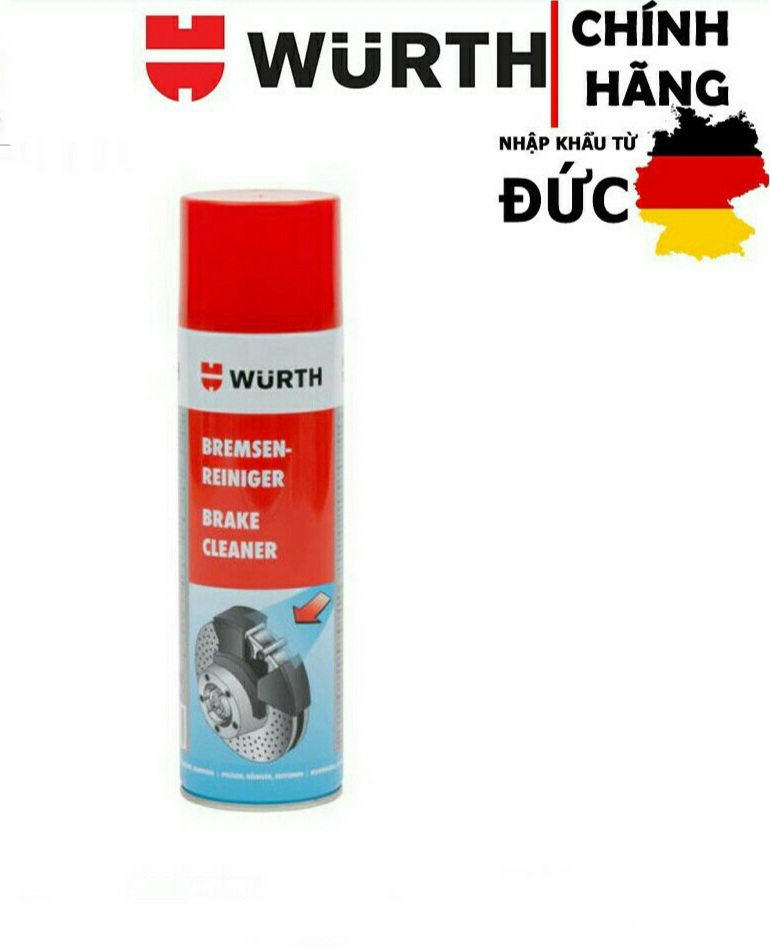 Vệ sinh bố thắng WURTH BREMSEN-REINIGER BRAKE CLEANER chính hãng 500ml