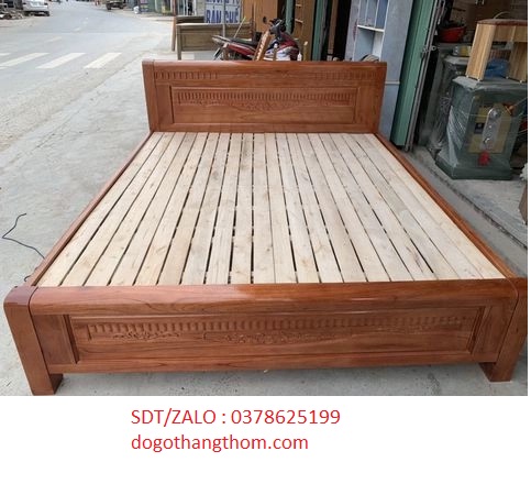 giường gỗ xoan đào 1m8x2m gỗ xoan đào phòng ngủ