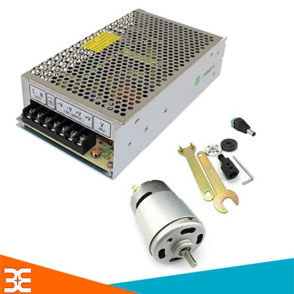 Máy Cắt Đa Năng Siêu Khỏe Chế Từ Động Cơ 775 Truc D( Nguồn Tổ Ong 12V-10A -Jack Nguồn Cái-Bộ Dụng Cụ Tháo Lắp V1)