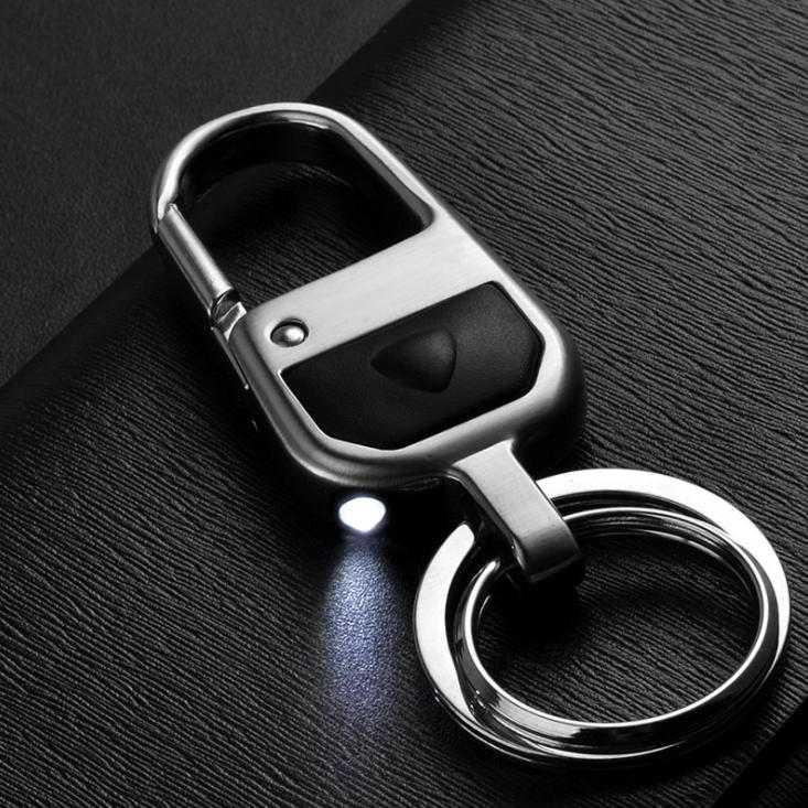 Móc treo chìa khóa xe hơi ô tô có ĐÈN LED 2 màu sang trọng