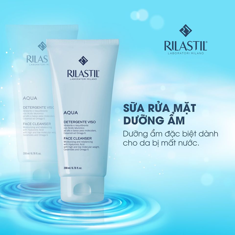 Sữa rửa mặt Rilastil Aqua Face Cleanser 200ml