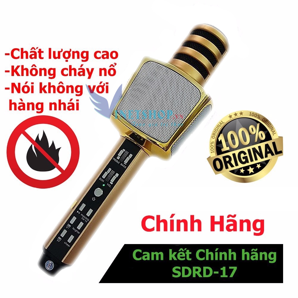 [Xả Kho 3 ngày ] Micro Karaoke Kiêm Loa Bluetooth SD17 Hàng Chuẩn Âm Thanh Hay , Micro Karaoke, Micro Không Dây, Micro Karaoke Bluetooth, Mic Karaoke,Micro Bluetooth 3 IN 1 SD17 Cao Cấp , Hiệu Chỉnh Được Bass Treble Ấn Tượng , BH 12 Tháng.