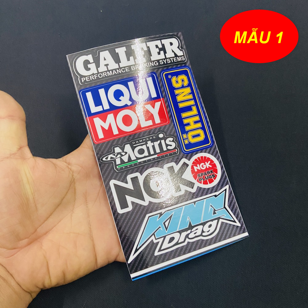 [HCM][XẢ KHO SIÊU RẺ] BỘ TEM TẤM NHỎ NHIỀU LOGO TRANG TRÍ XE MẪU MATRIX KINGDRAG...