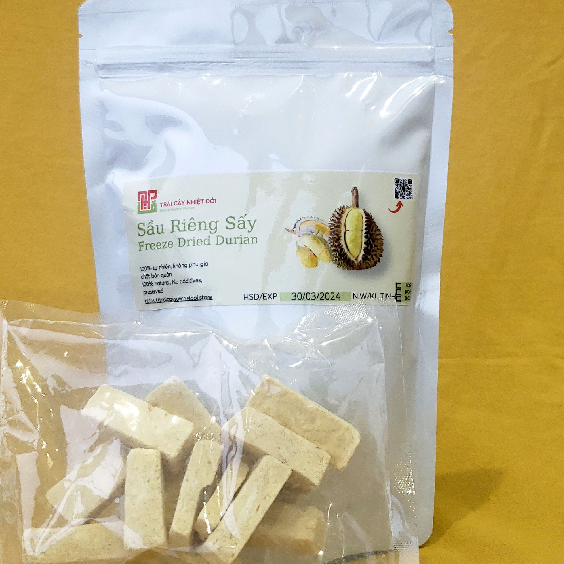 Sầu riêng sấy thăng hoa-Sầu Riêng Sấy Thanh đặc sản Việt Nam 100% nguyên chất