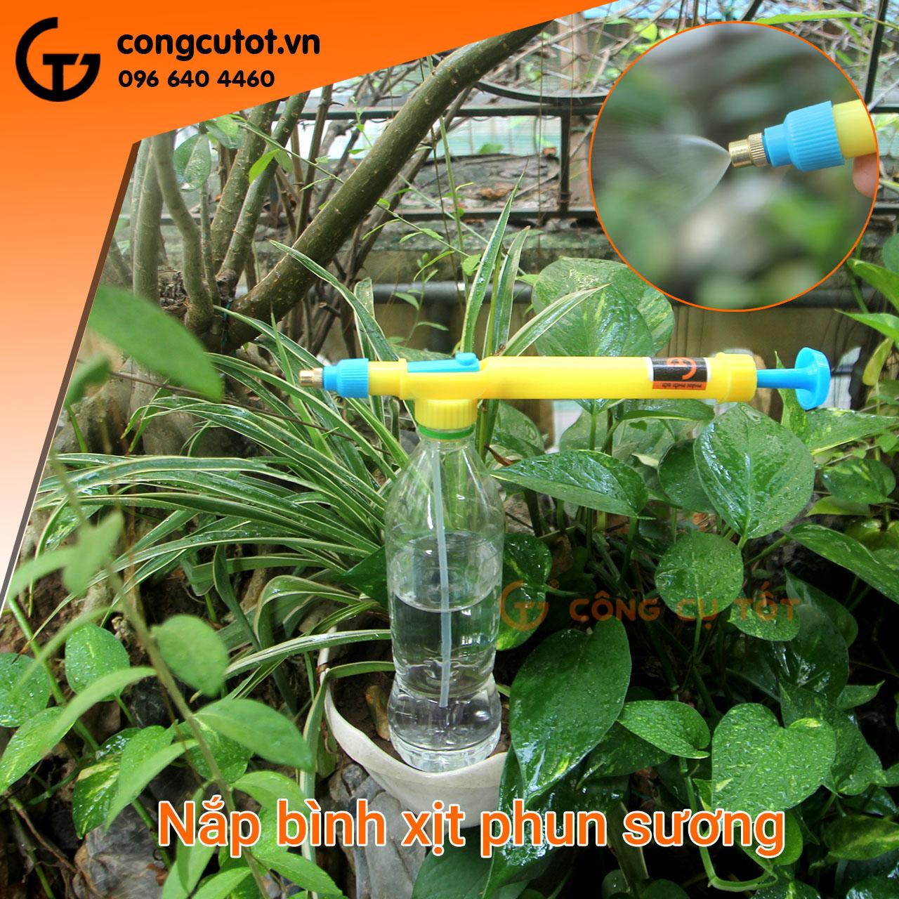 Vòi xịt tưới cây gắn đầu bình nước