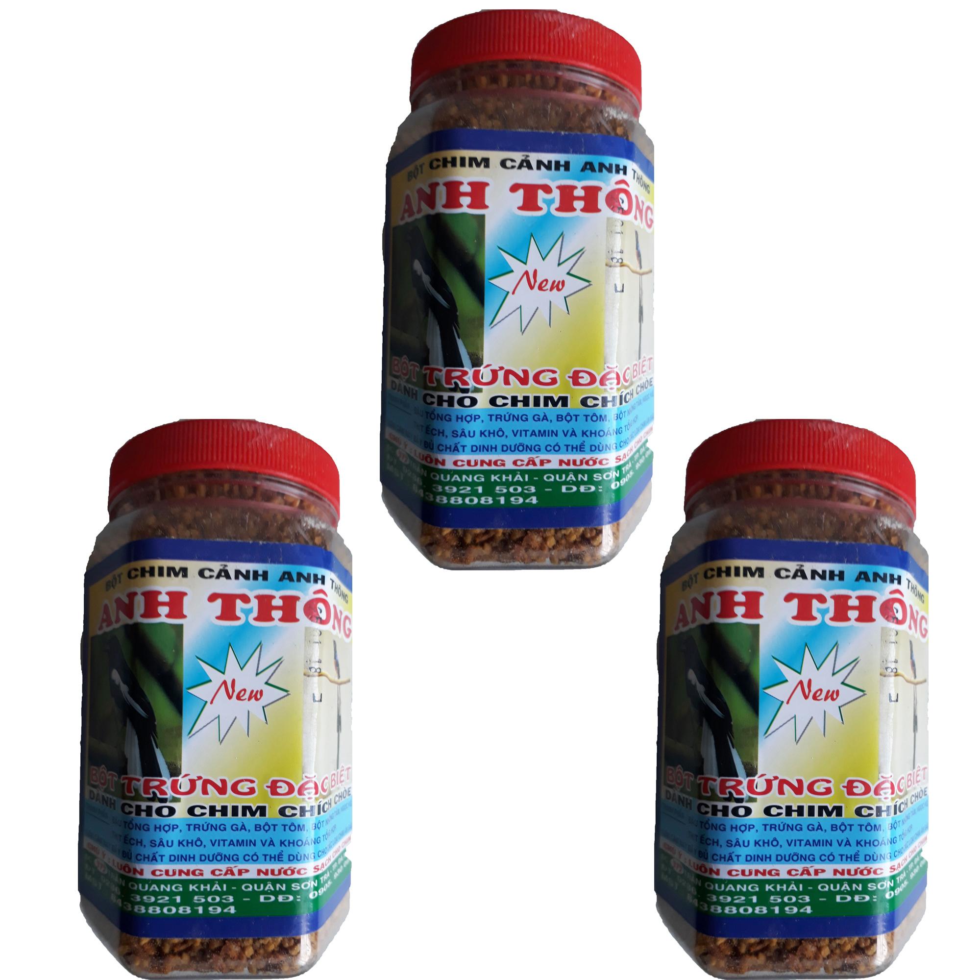 Combo 3 Hũ Thức Ăn Chim Chích Chòe Anh Thông 350g - Cám Chim Chích Chòe Loại Tốt