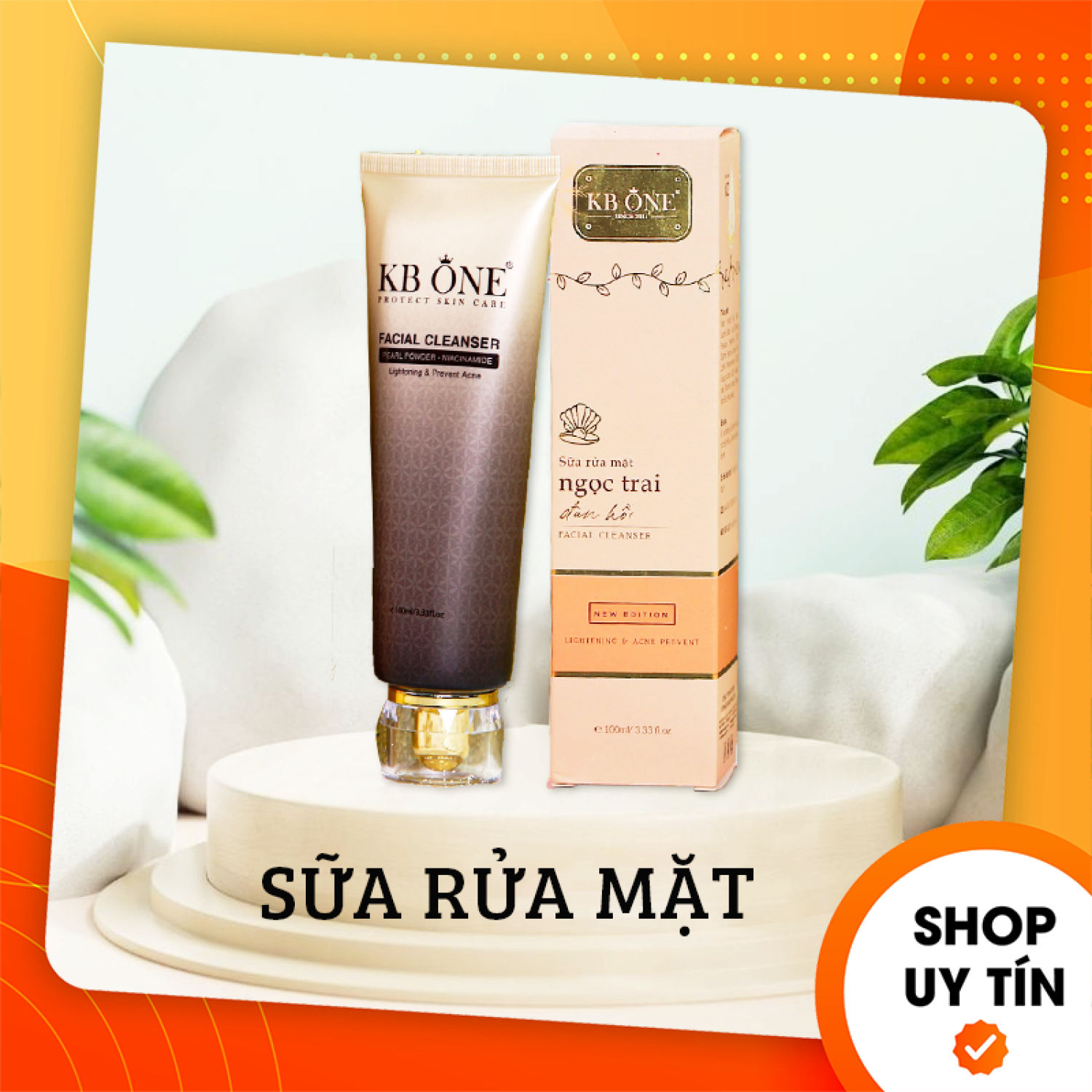 Sữa rửa mặt ngọc trai đàn hồi kb one