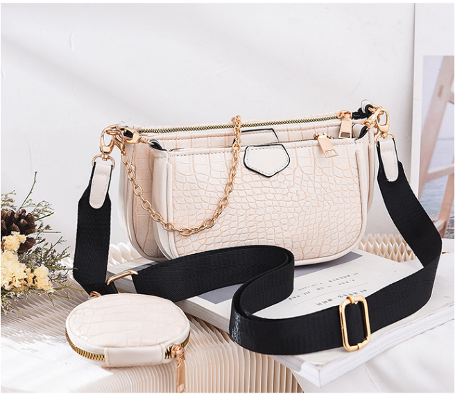 Túi đeo chéo set bộ 3 da vằn cá tính