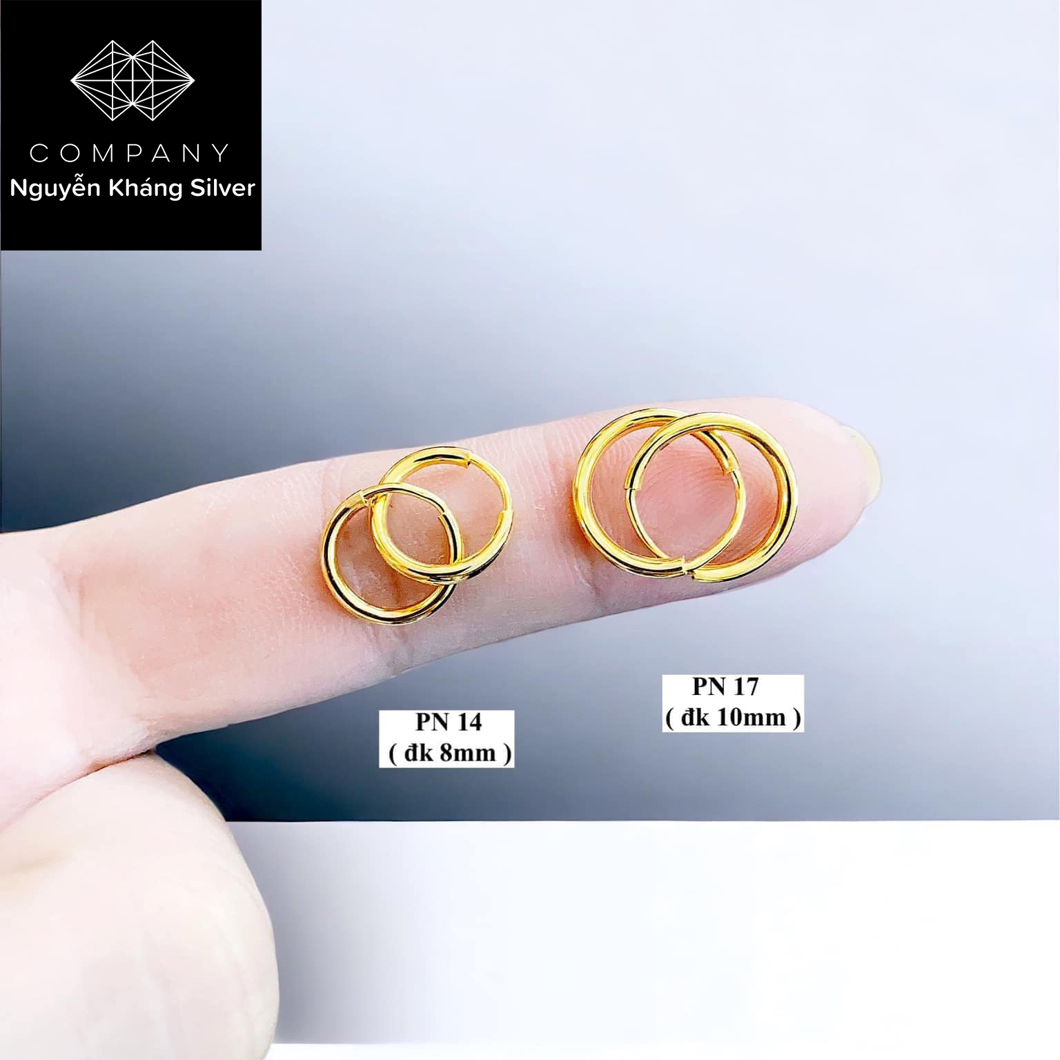 6mm, 8mm, 10mm, 1 chiếc khuyên tai vt10 tròn trơn
