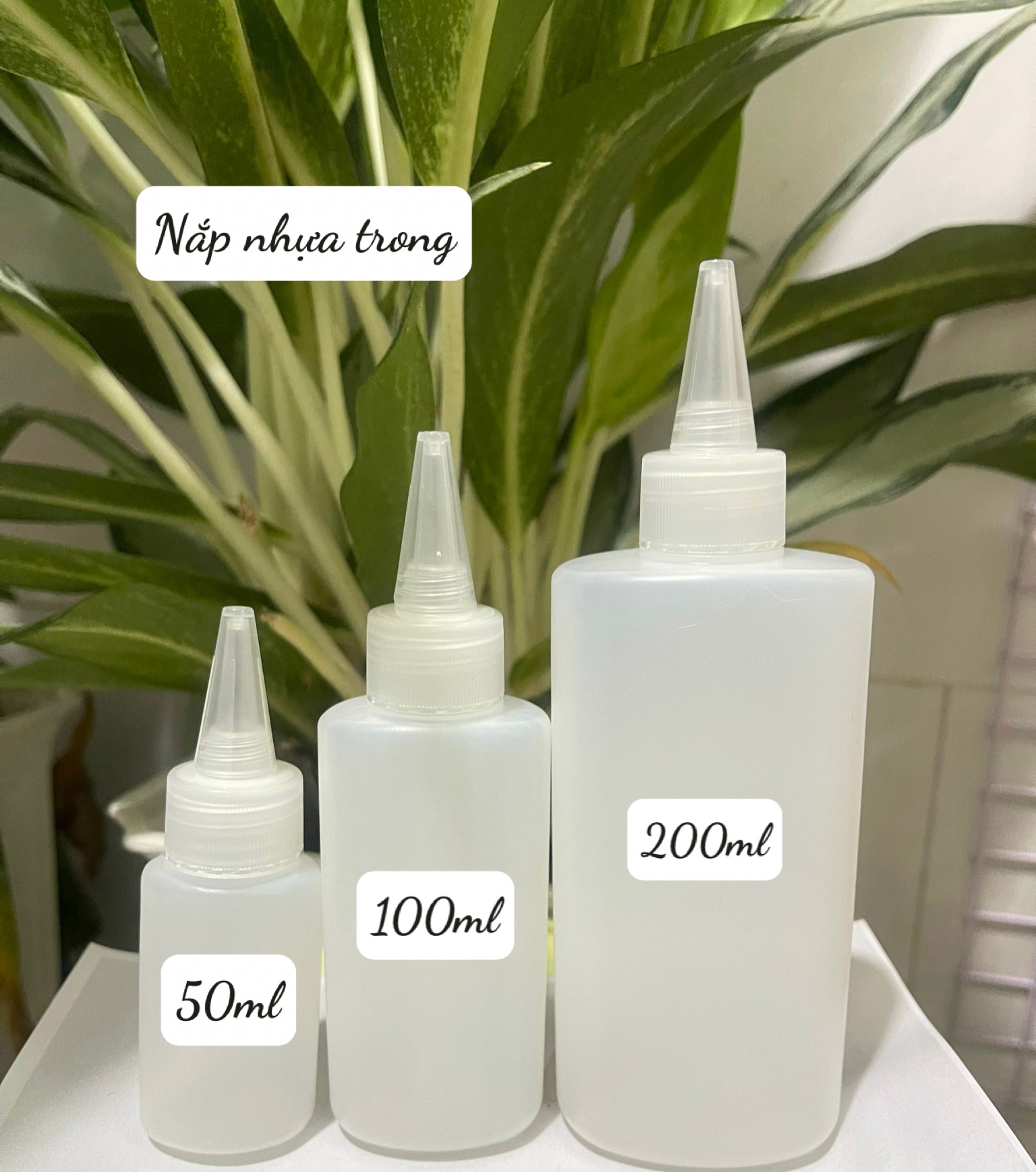 Combo 100 bộ chai nhựa mềm nút nhỏ giọt 50ml-100ml-200ML, chai nhựa xịt bơ, chai nhựa đựng bơ