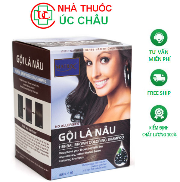 Dầu gội nhuộm tóc gội là nâu matrix