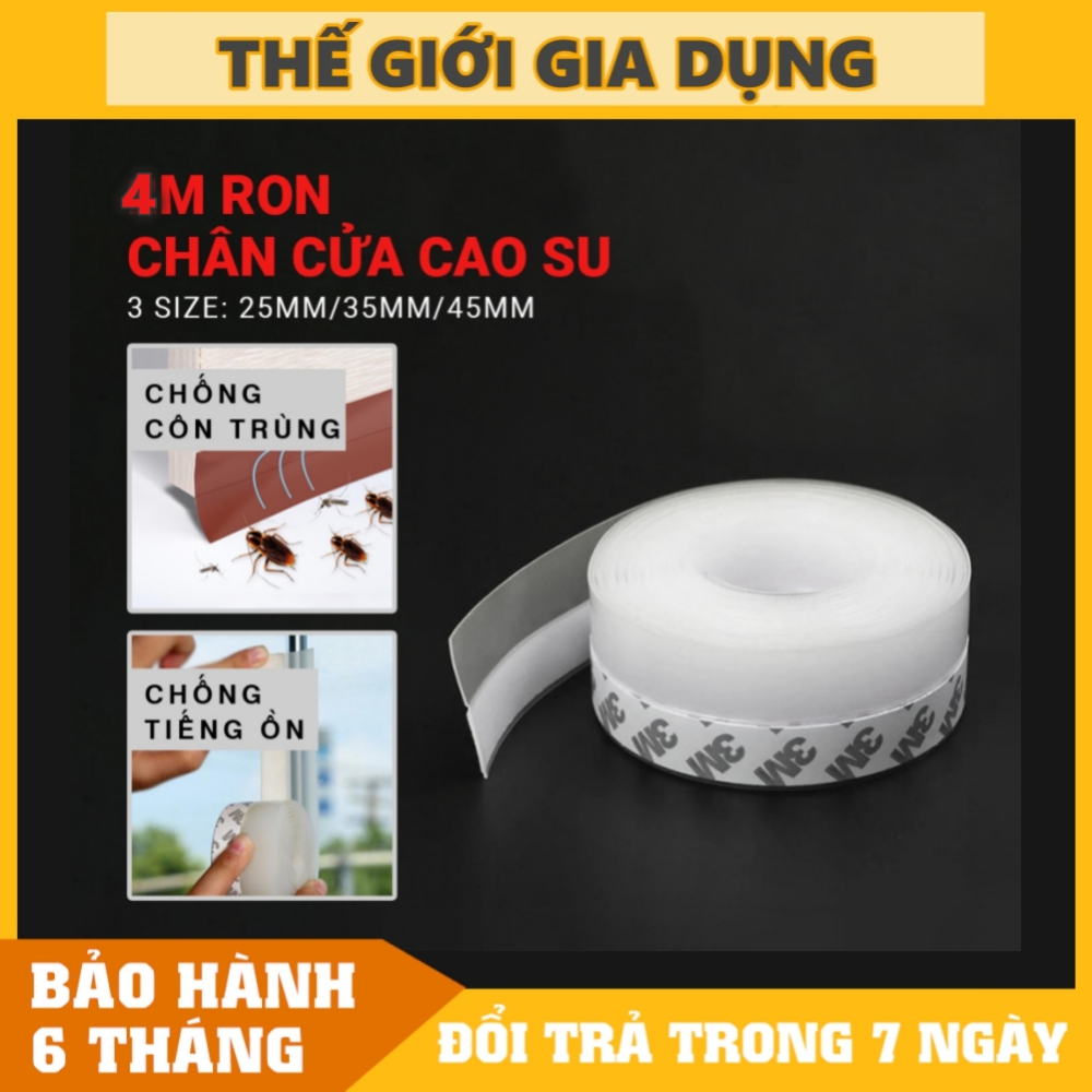 4 Mét Ron Cao Su Dán Khe Hơ Chân Cửa Ngăn Bụi Côn Trùng
