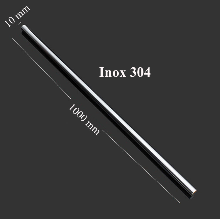 Trục thép không gỉ Inox 304 tròn đặc đường kính 10mm (chính xác 10.0mm) dùng làm thanh trượt máy CNC