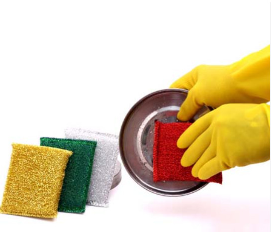 Combo 4 miếng rửa chén kim tuyến 4 màu