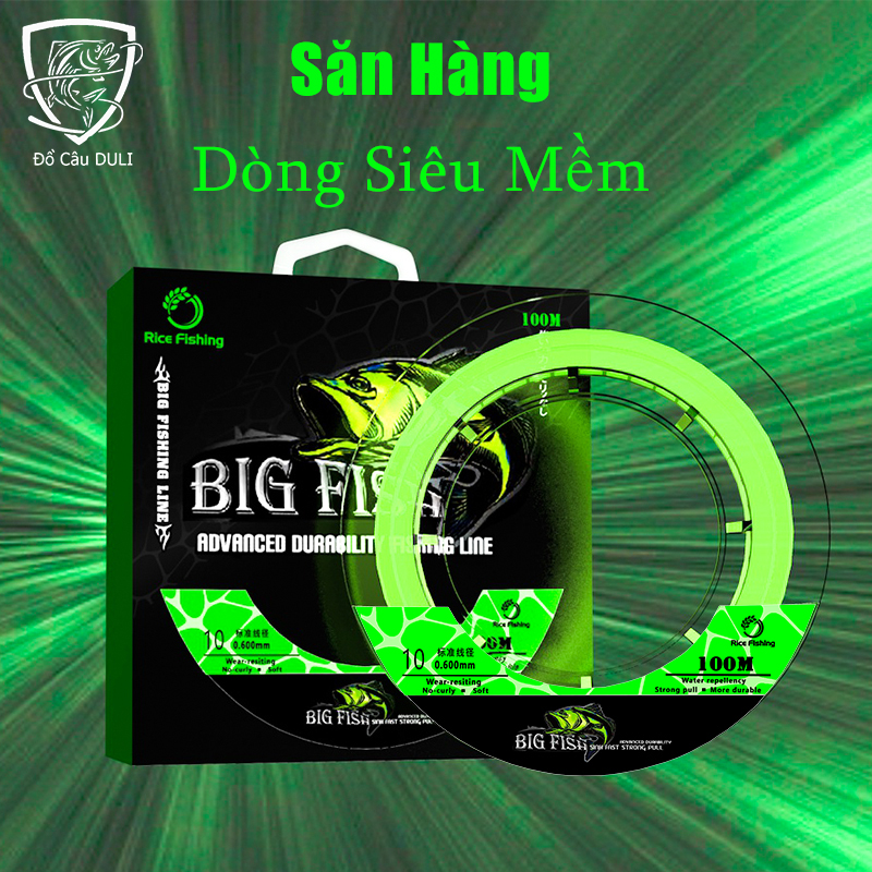Dây câu cá, cước trục, cước thẻo rice fishing cuộn 100m chuyên săn hàng, tải cá lớn dc-18