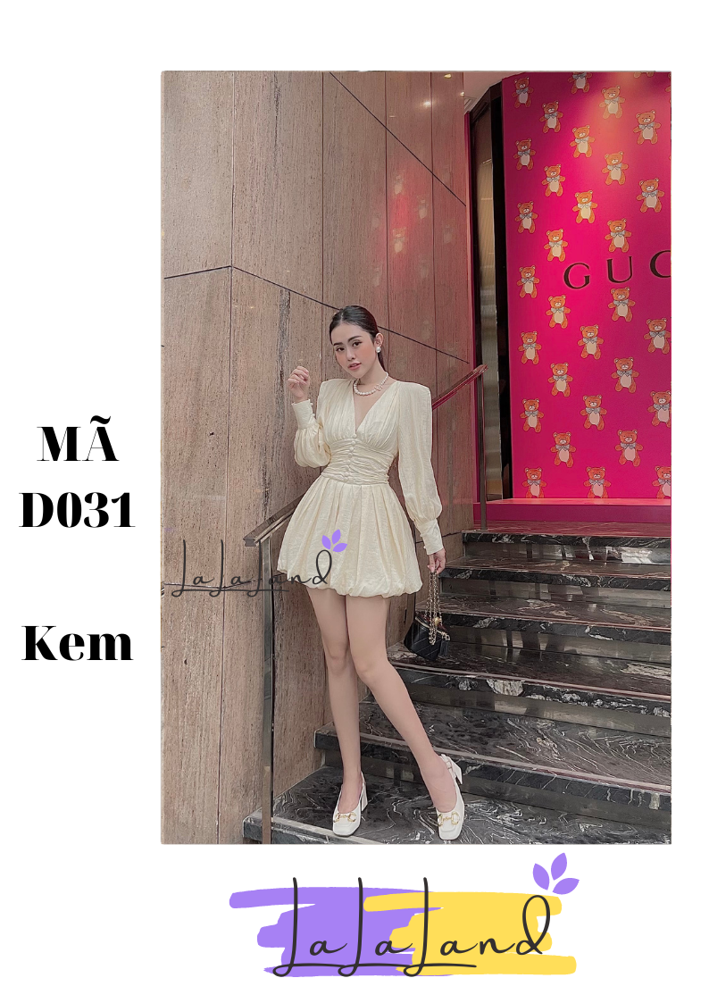 Đầm jum 7 nút d031k