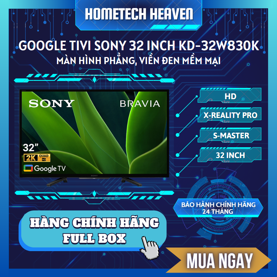 Google Tivi Sony 32 inch KD-32W830K - Hàng Chính Hãng