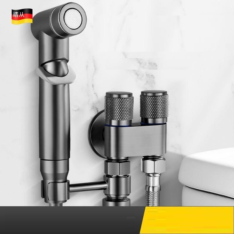 Vòi Xịt Vệ Sinh Rửa Toilet Tăng Áp INOX SUS304 Có kèm dây sen chia 2 nguồn nước