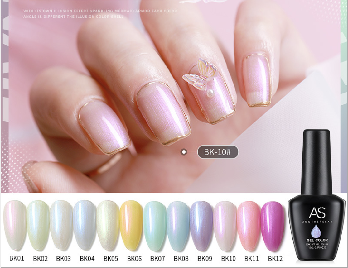 Sơn gel as nhũ ngọc trai mã bk 15ml