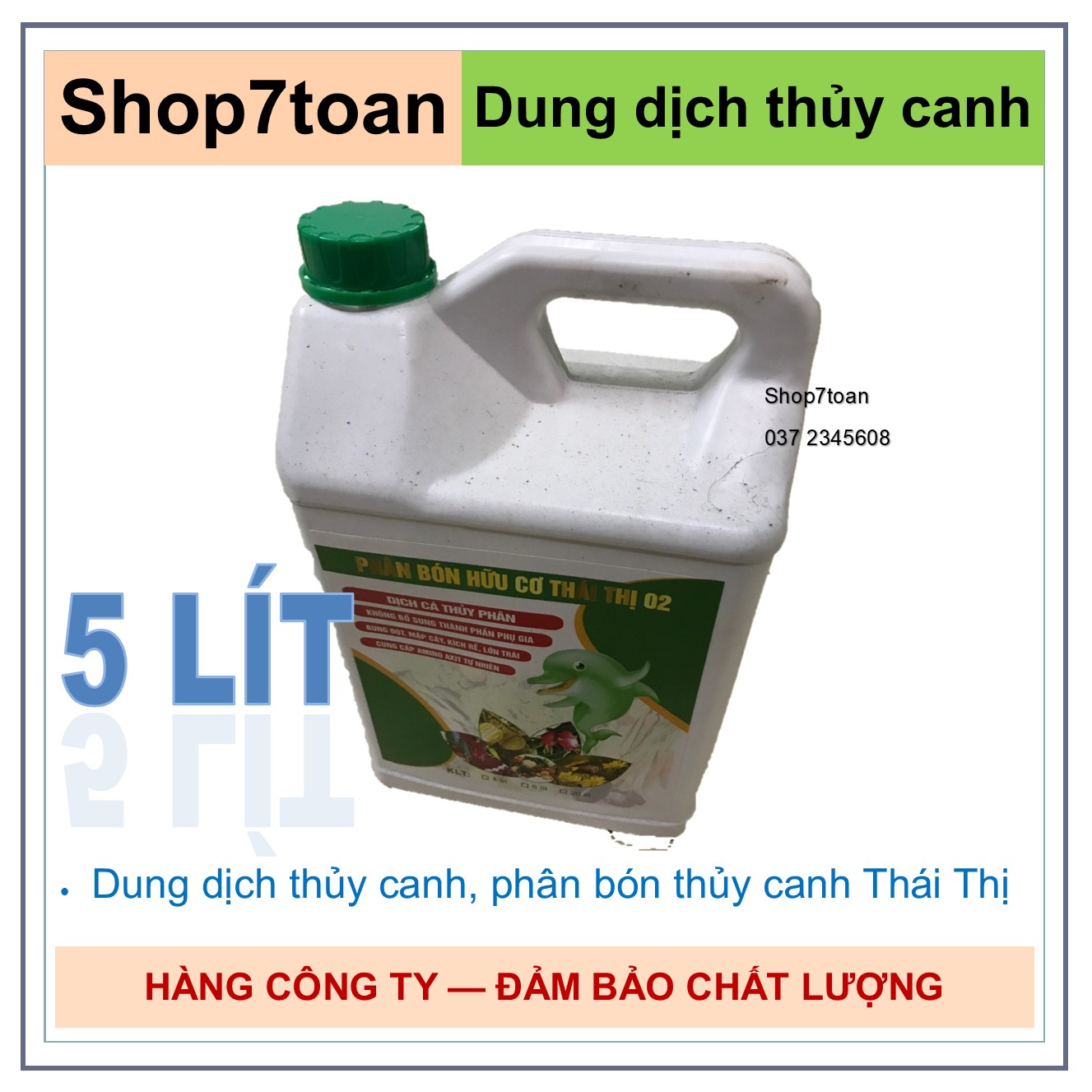 Bình 5 lít phân cá, dịch cá thủy phân dùng trồng rau sạch