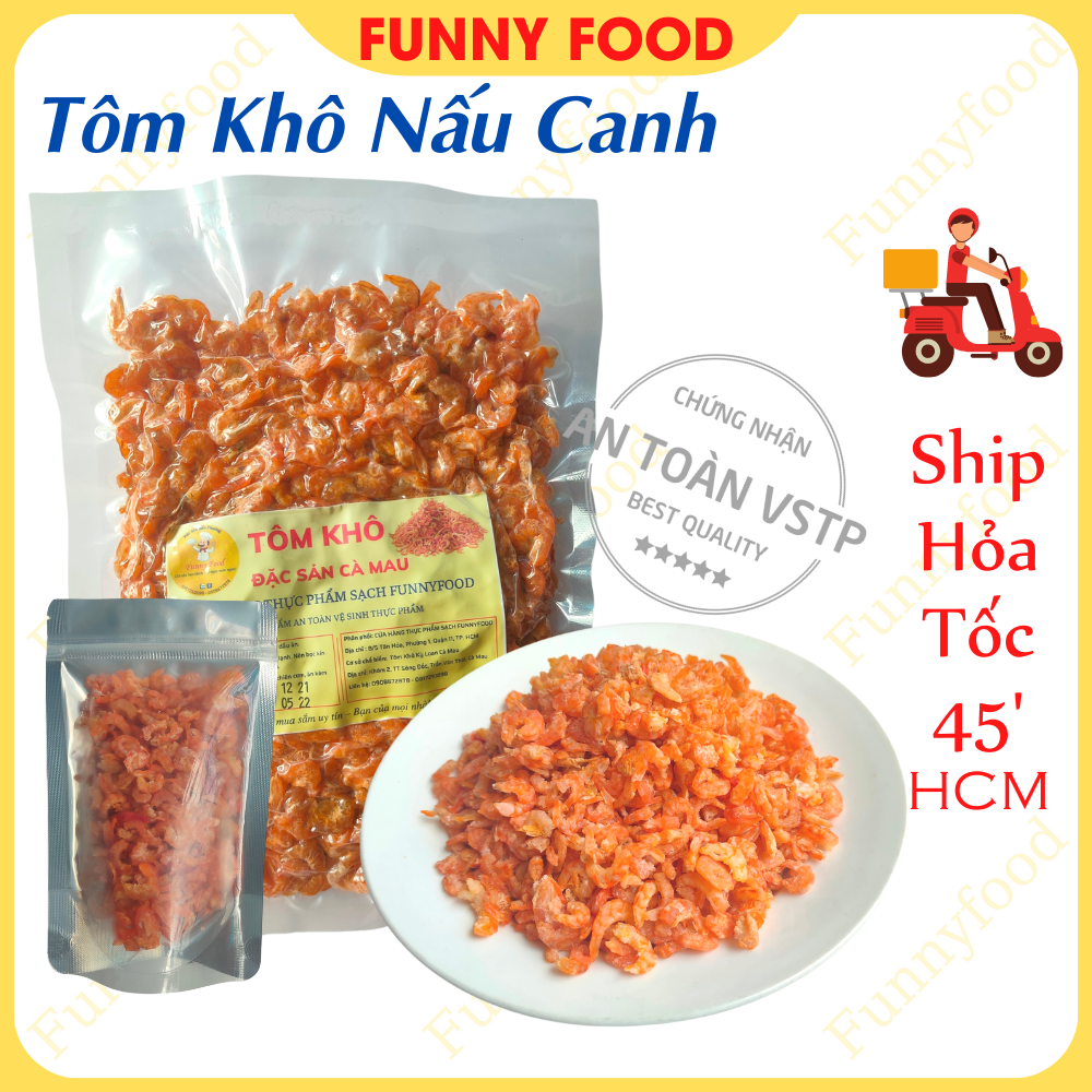 Tôm khô nấu canh - 100% tôm thiên nhiên - tôm cà mau ngon - handmade - funnyfood