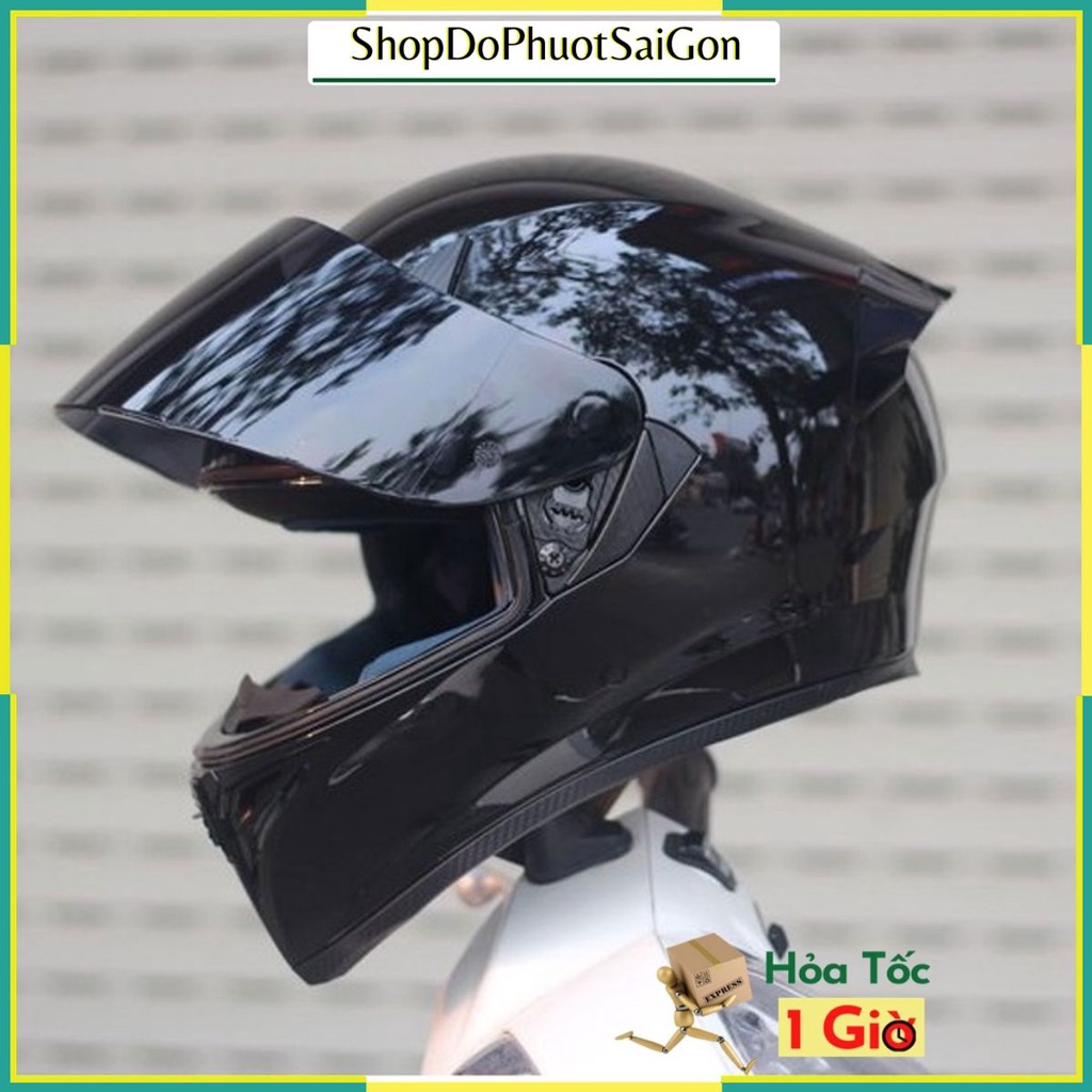 Mũ bảo hiểm full face Royal M138B 1 kính - Tặng kèm túi bảo vệ mũ