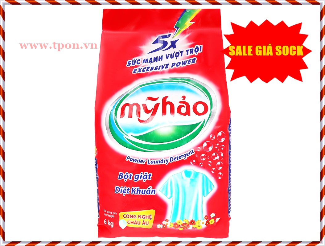 [HCM][SALE GIÁ VỐN] Bột giặt Mỹ Hảo 5X diệt khuẩn 6kg