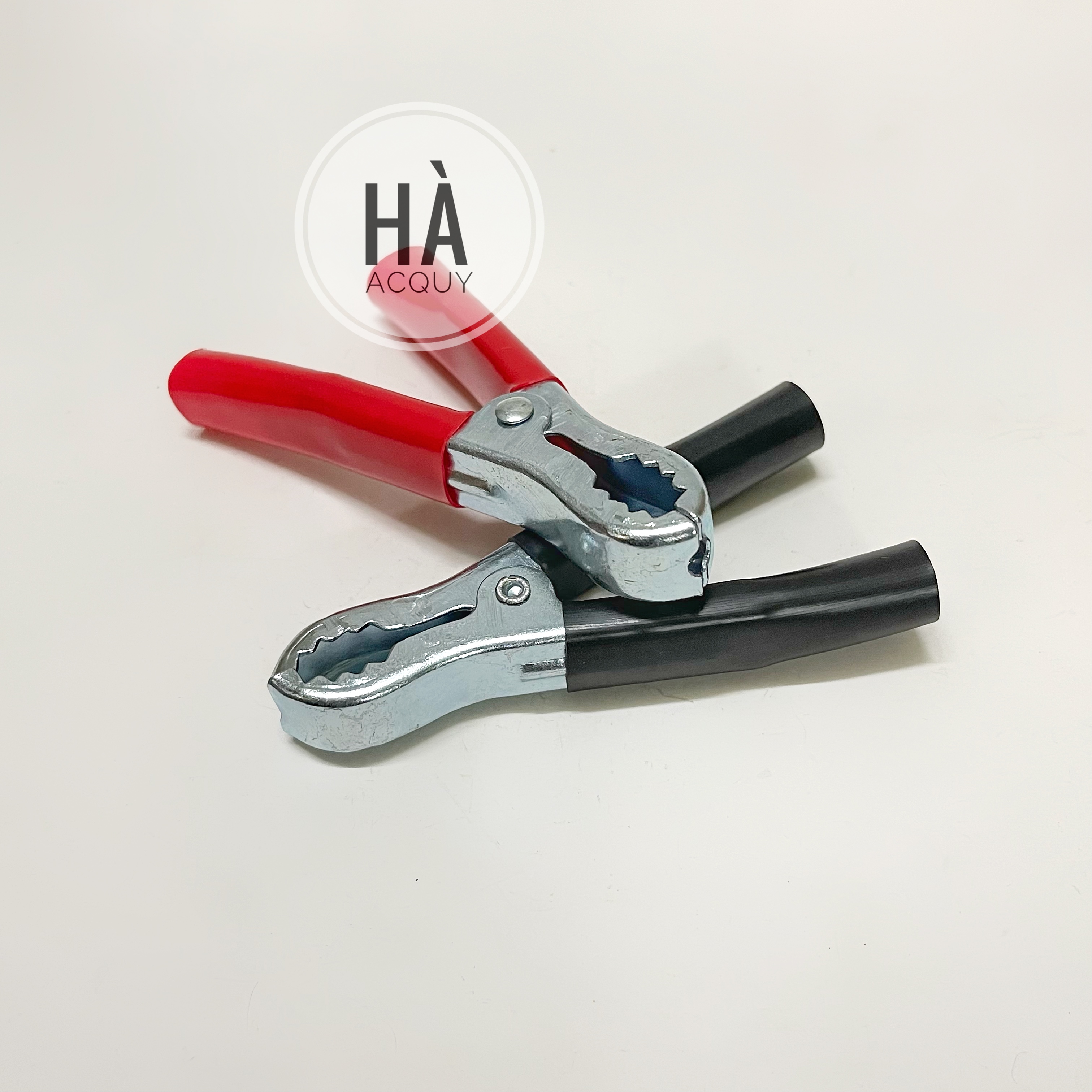 Kẹp acquy cá sấu xi đỏ đen 50a - 7.5cm -1 cặp