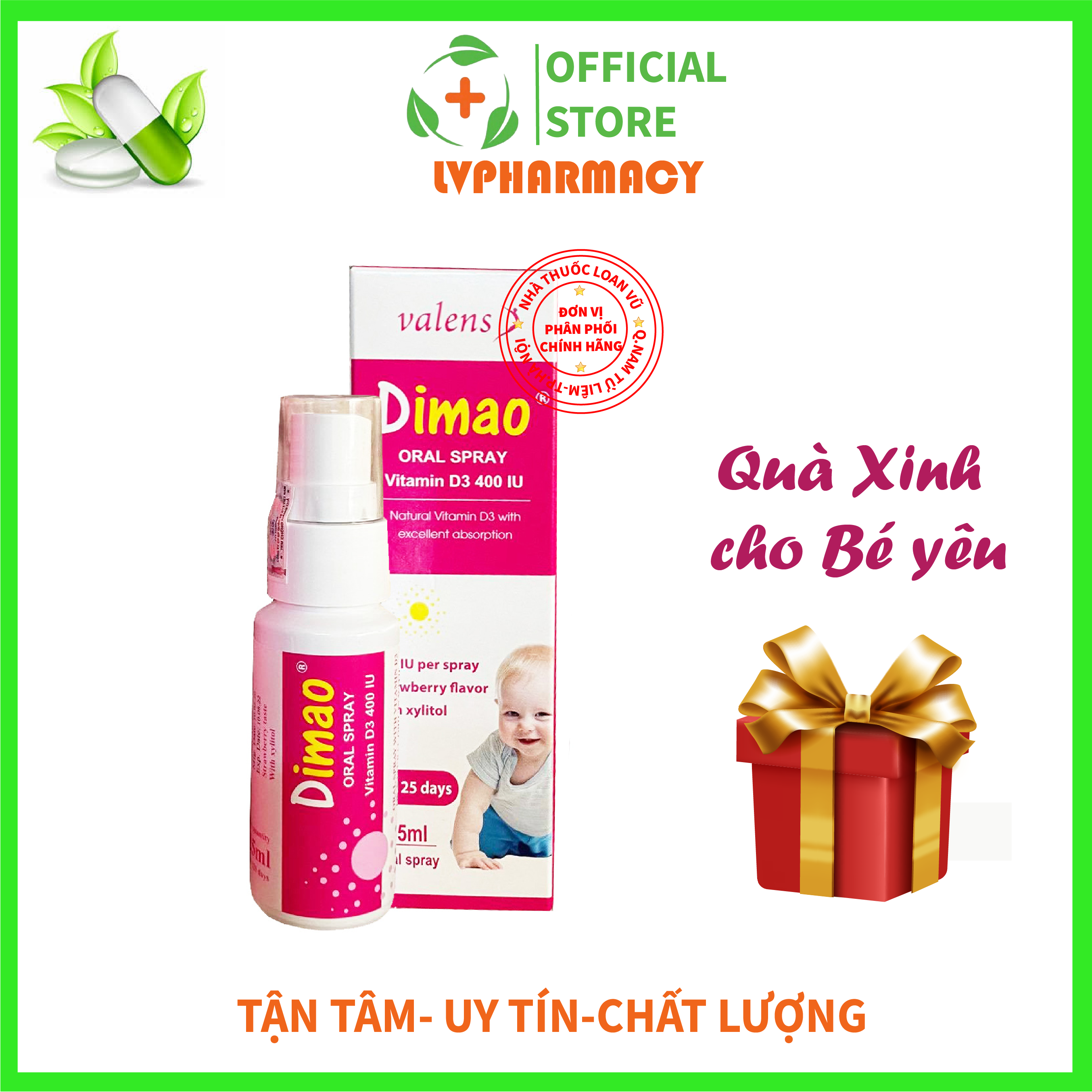 ✔️️️(Tặng Quà) Dimao - Vitamin D3 400UI dạng xịt - Tăng Cường Hấp Thu Canxi