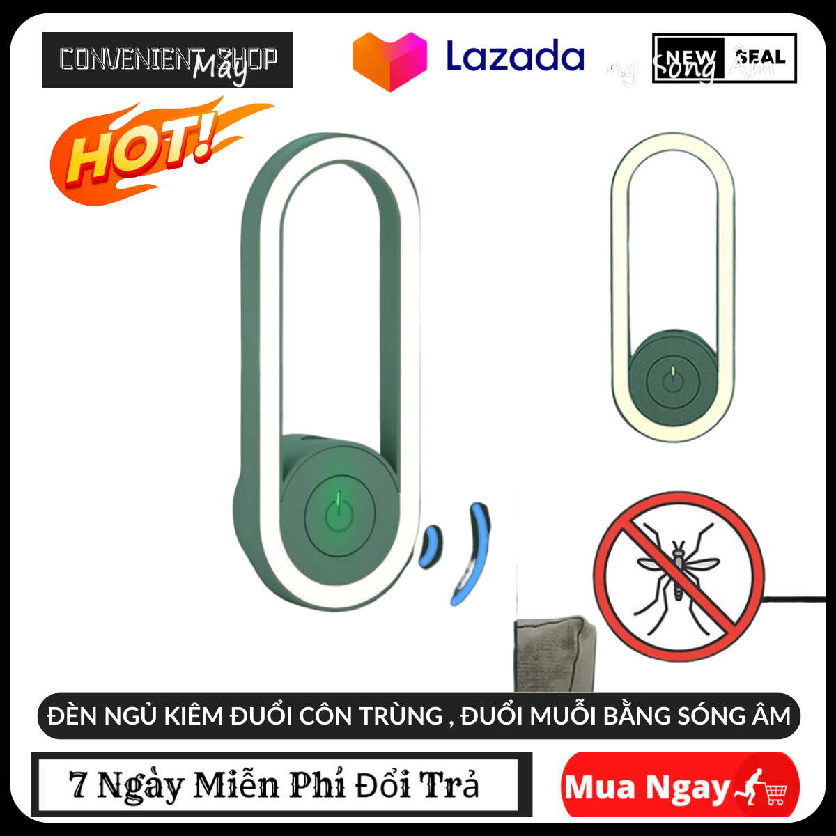 Đèn đuổi côn trùng, máy đuổi muỗi có đèn ngủ, đèn ngủ thông minh . đuổi muỗi bằng sóng siêu âm - Đèn LED xua đuổi côn trùng ruồi muỗi hiệu quả, máy đuổi ruồi muỗi côn trùng kiêm đèn ngủ không gây hại người.