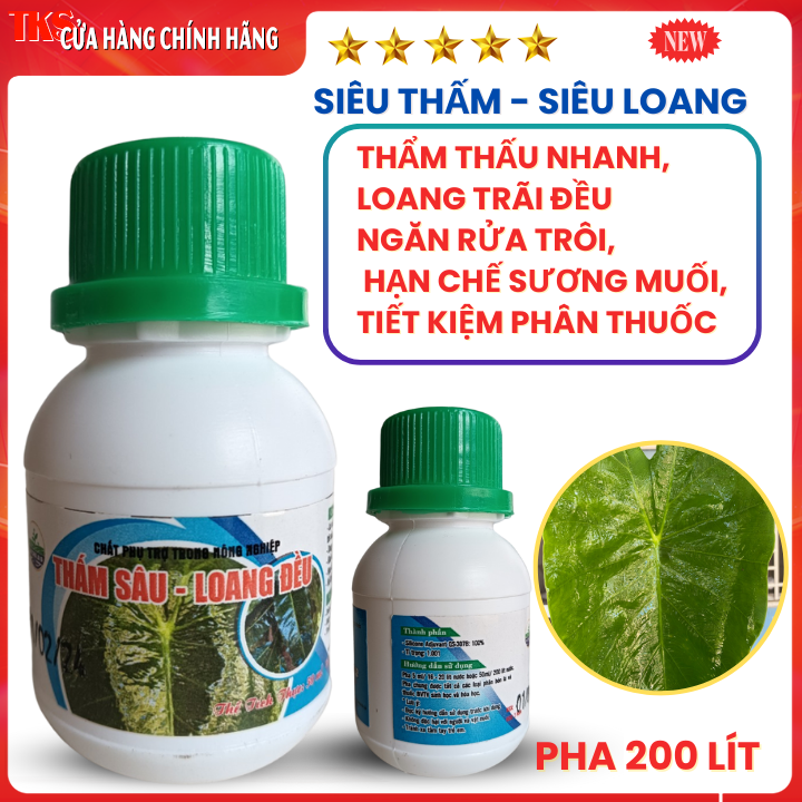 Siêu thấm siêu loang trãi chất trợ lực trong nông nghiệp diêu bám dính- chai 50ml