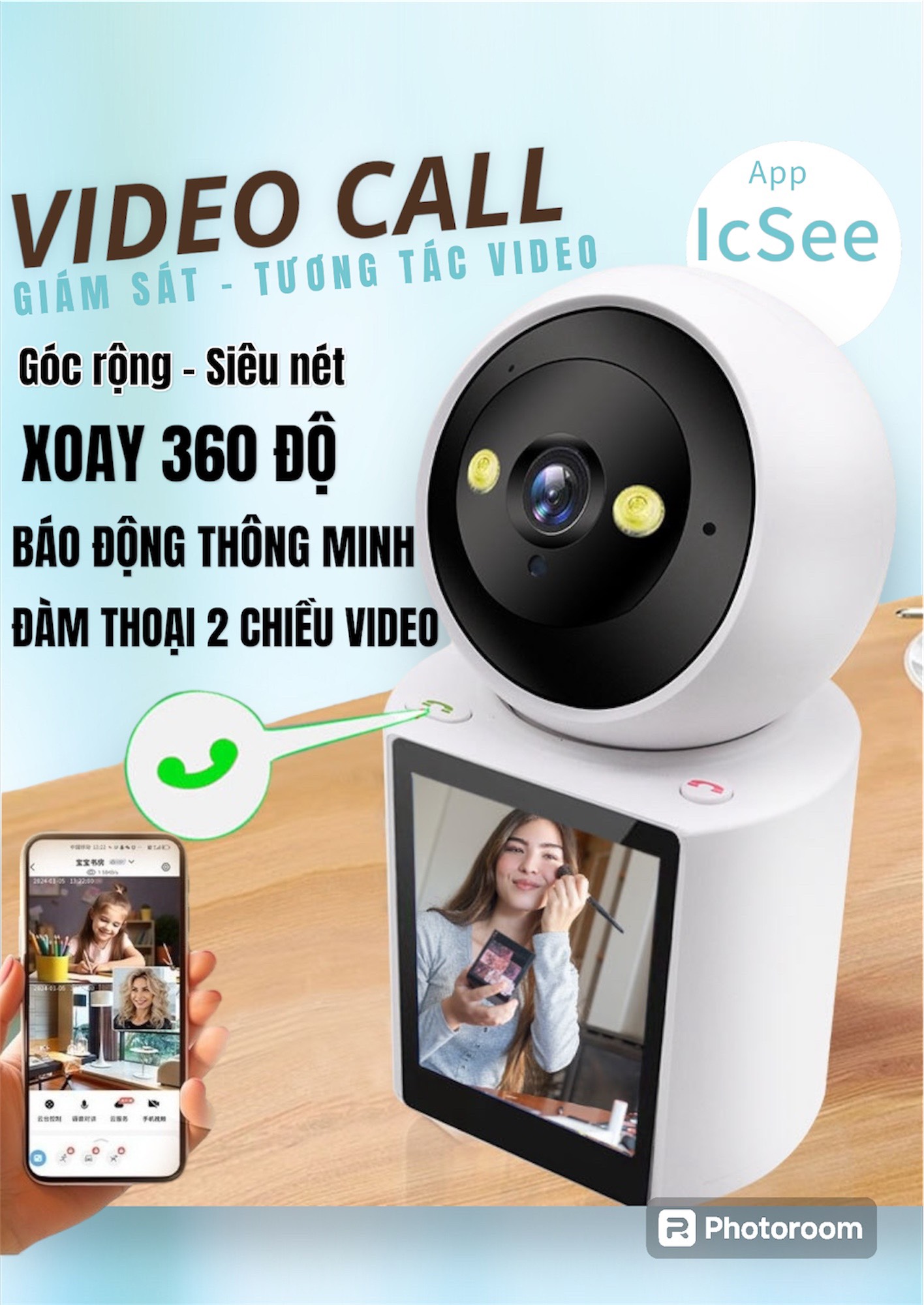 Camera Wifi giám sát - nghe gọi video ICsee C30