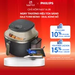 Nồi chiên không dầu Philips NA543/00 có chức năng hấp dung tích 7.2L