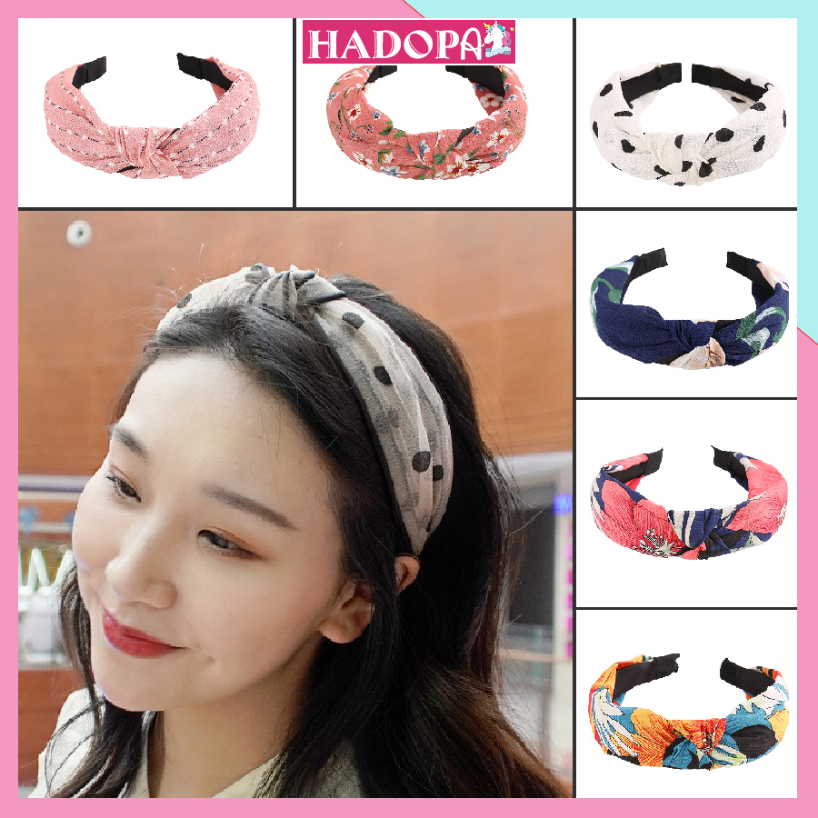 Băng Đô Turban Cài Tóc Dễ Thương Phong Cách Hàn Quốc Cho Bạn Nữ Cá Tính HADOPA BT04