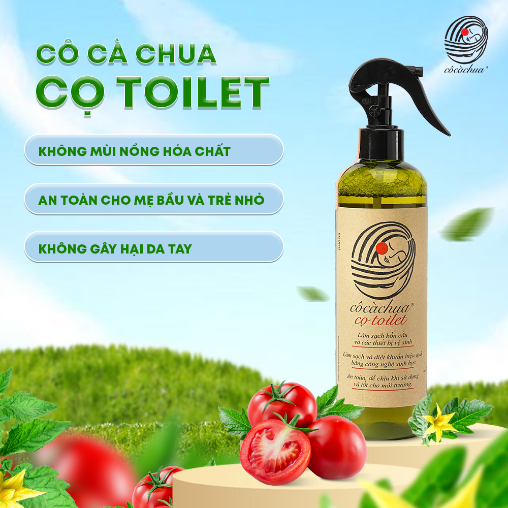 Nước cọ toilet tẩy bồn cầu cô cà chua yêu nước khử mùi 500ml