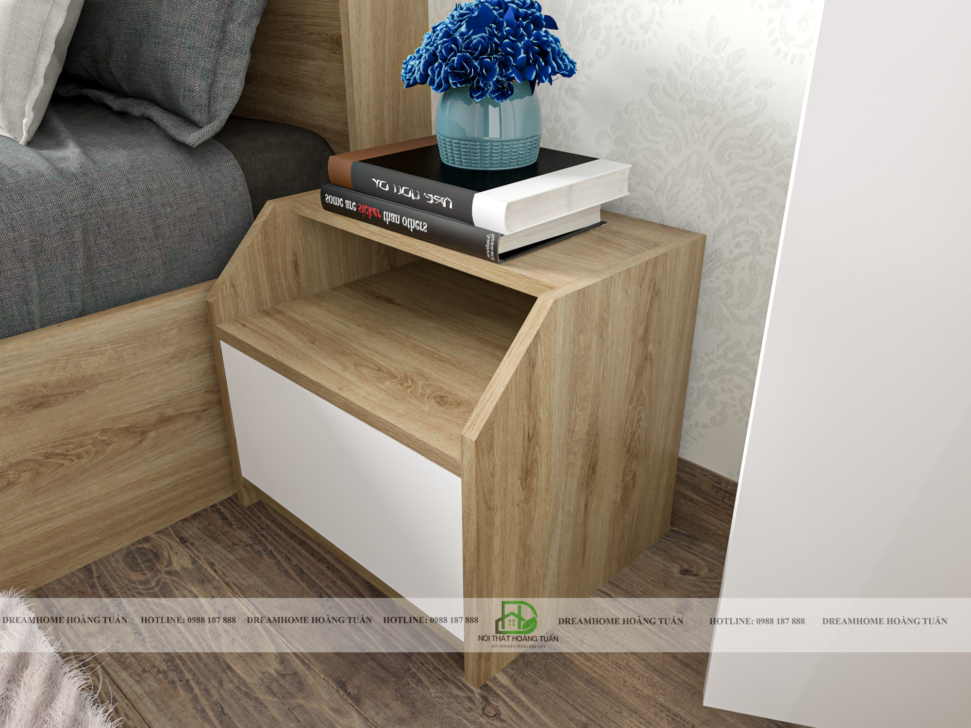 Tab đầu giường Tủ đầu giường có ngăn kéo bí mật