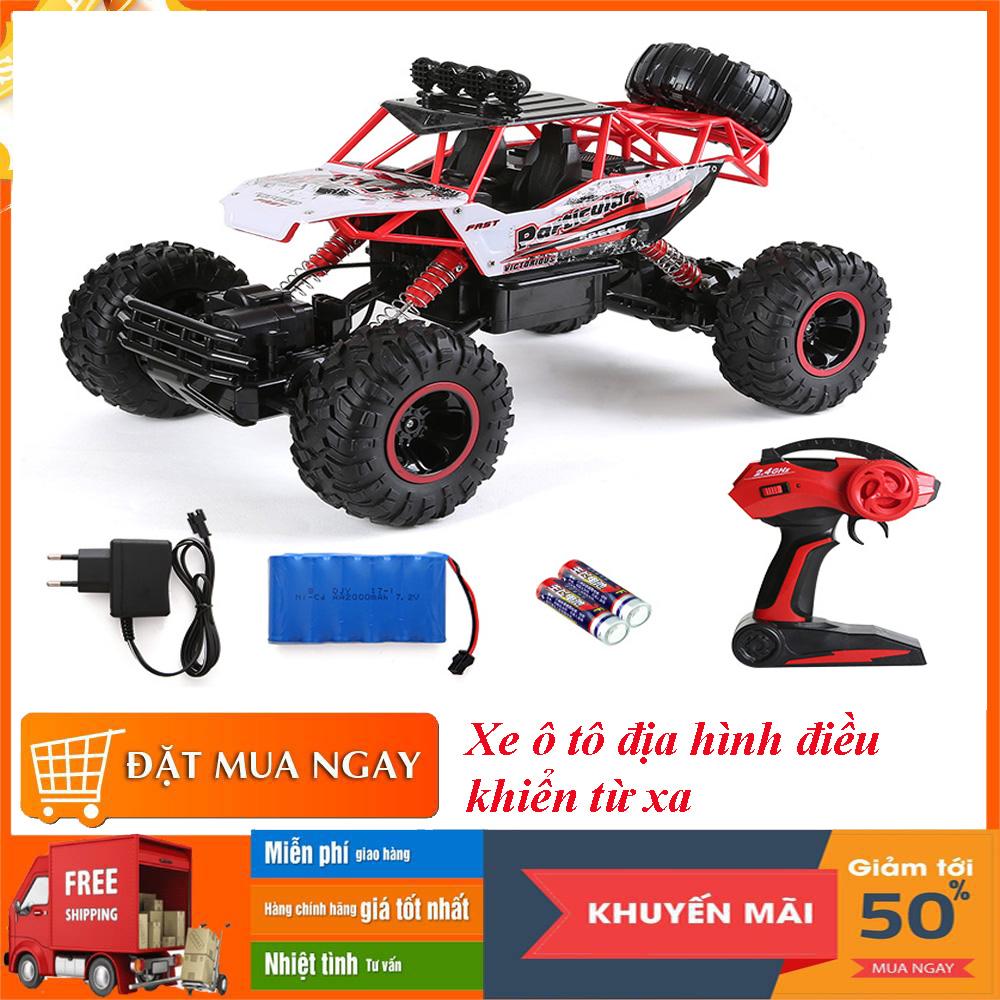 Xe Địa Hình Cực Chất Cân Mọi Địa Hình,  Đồ chơi Xe ô tô điều khiển từ xa loại to Offroad vượt mọi địa hình (1:12), Được trang bị đầy đủ tính năng như xe thực(Tích hợp hệ thống giảm sóc, Siêu tốc độ,vv... ), BH 1 ĐỔI 1 BỞI TRADEMARD BIG SALE 50%