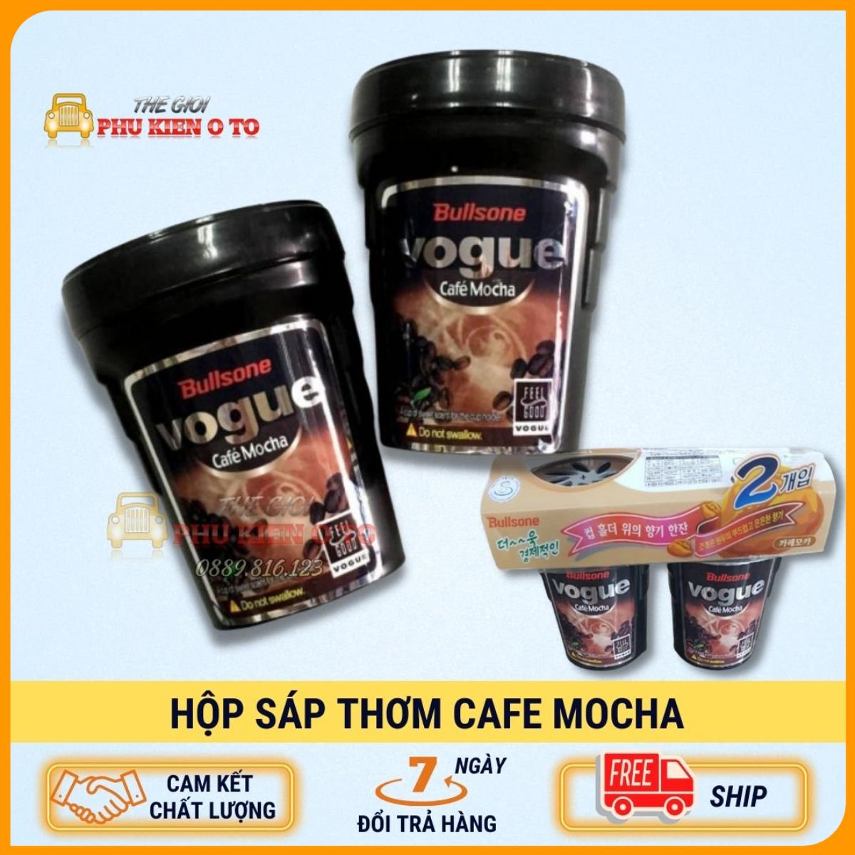 Cốc Sáp Thơm Cafe Hàn Quốc Khử Mùi Trên Ô Tô - Lẻ 1 cốc