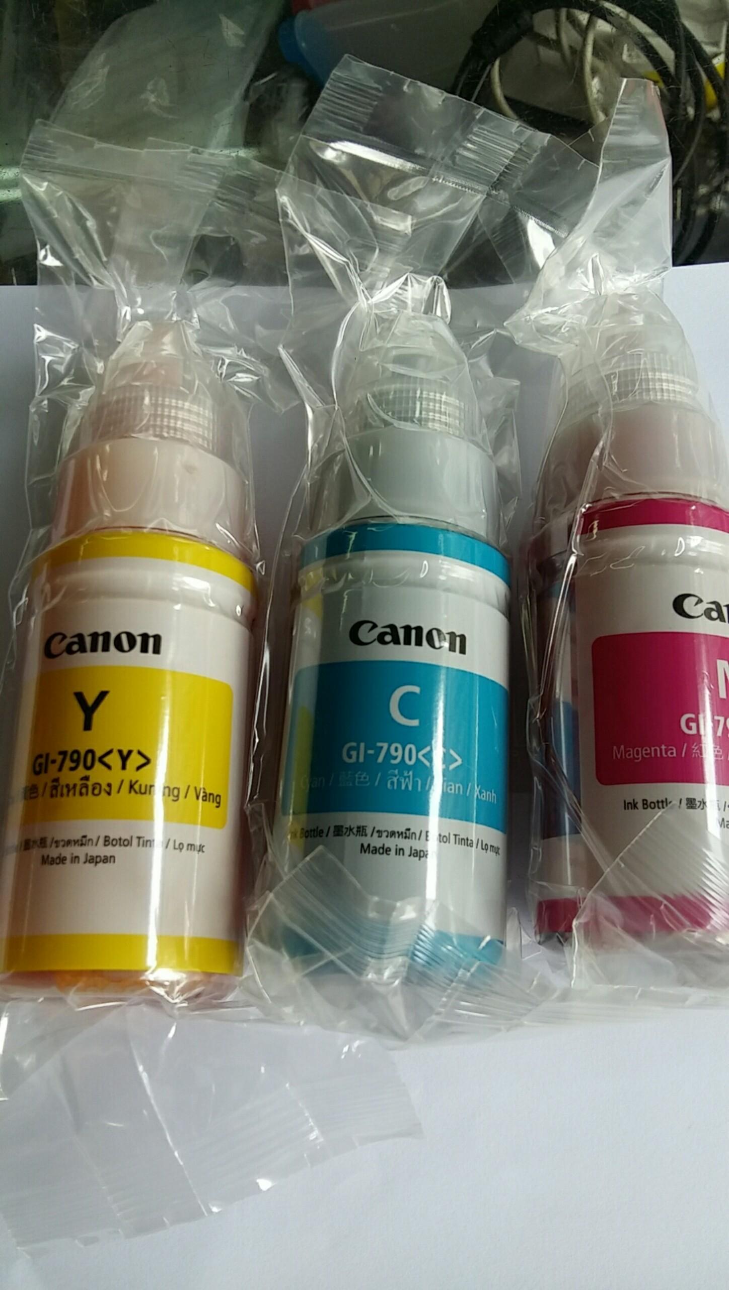 Mực Canon GI-790 Xanh Đỏ Vàng cho máy Canon G1000/G2000/G3000/G1010/G2010/G3010/g4010