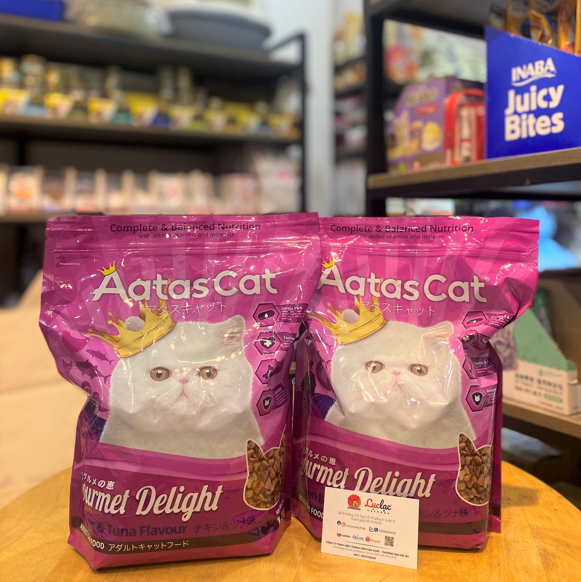 Hạt Aatas Delight cho mèo vị Gà và Cá ngừ - Túi 1.2kg chính hãng