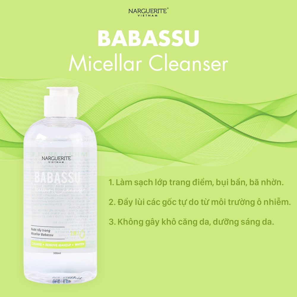 Nước tẩy trang narguerite - babassu micellar cleanser