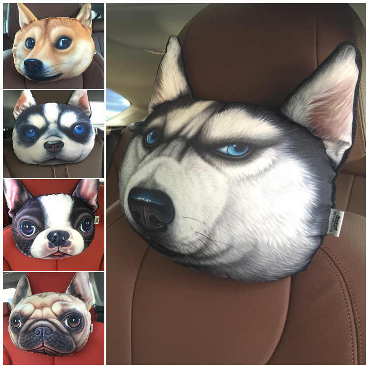 Gối tựa đầu ô tô hình chó mèo ngộ nghĩnh