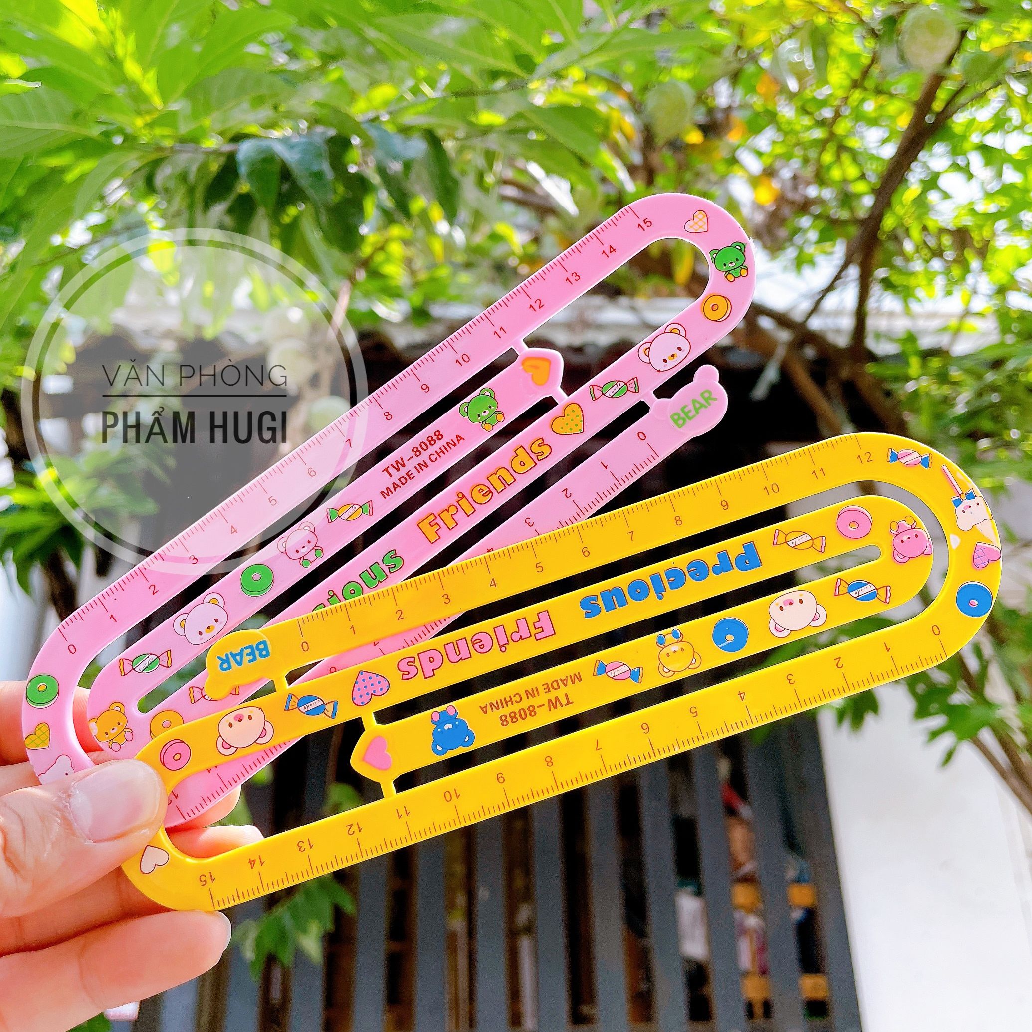 Thước kẻ nhựa cứng kiểu dáng ngộ nghĩnh dễ thương dành cho học sinh