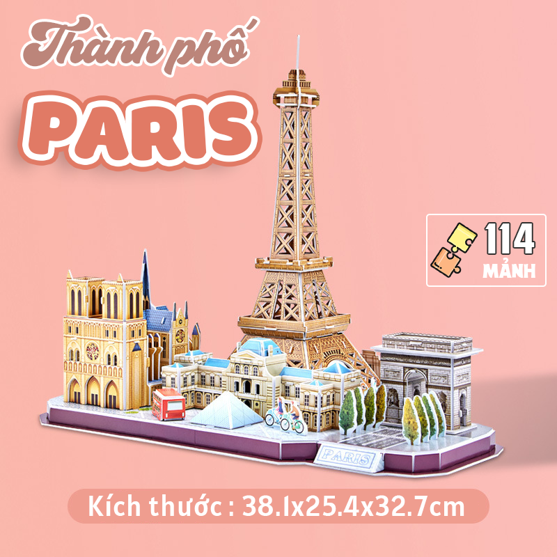 Đồ chơi mô hình lắp ráp giấy CubicFun 3D - Thành phố Paris