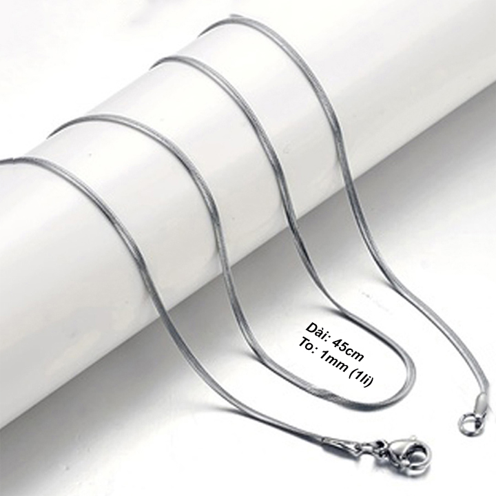 Dây chuyền nữ kiểu mì dẹp 1li siêu xinh WDC023T